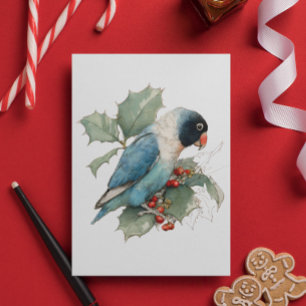 Black Masked Lovebird Sketch Postkarte