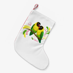 Black Masked Lovebirds Kleiner Weihnachtsstrumpf