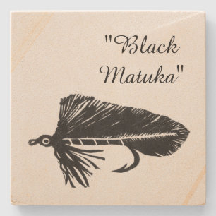 Black Matuka fliegen und angeln Streamer Steinuntersetzer