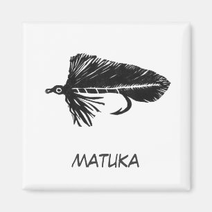 "Black Matuka" Flyfish Art Magnet