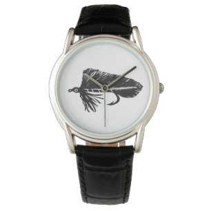 Black Matuka Streamer Fliegenfliegenflieger Kunst Armbanduhr