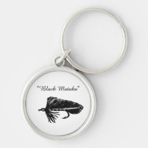 Black Matuka Streamer zum Fliegen, Fliegenfischen Schlüsselanhänger