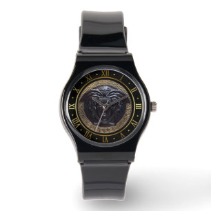 Black Medusa Designer Armbanduhr