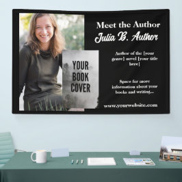 Black Meet the Author Table Banner - Buchsignierun