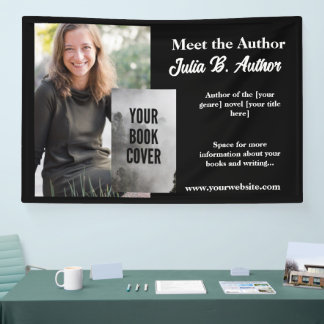 Black Meet the Author Table Banner - Buchsignierun