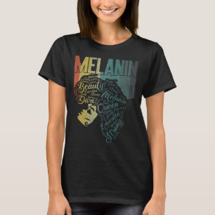 Black Melanin Königin Bekleidung Afrikanisch Ameri T-Shirt
