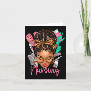 Black Melanin Nurse Black History Monte Afro Hair Karte