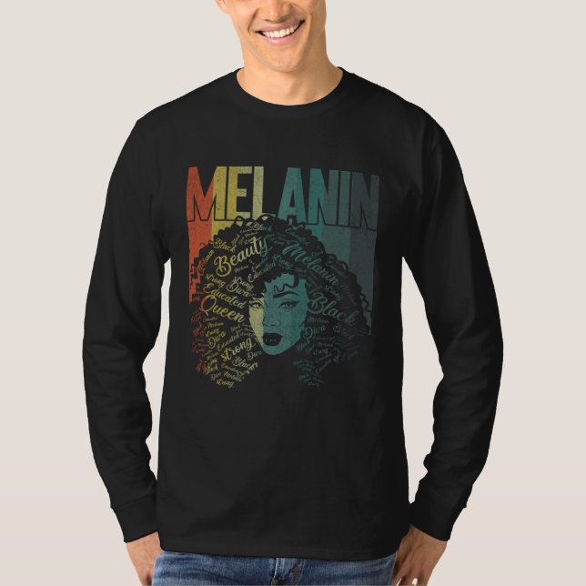 Black Melanin Queen Apparel African American Afro  T-Shirt (Vorderseite)