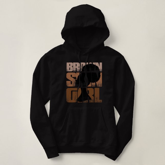 Black Melanin Queen Magic Brown Skin Girl Juneteen Hoodie (Design vorne)