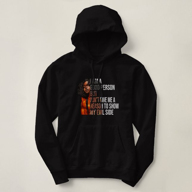 Black Melanin Queen Magic Brown Skin Girl Juneteen Hoodie (Design vorne)