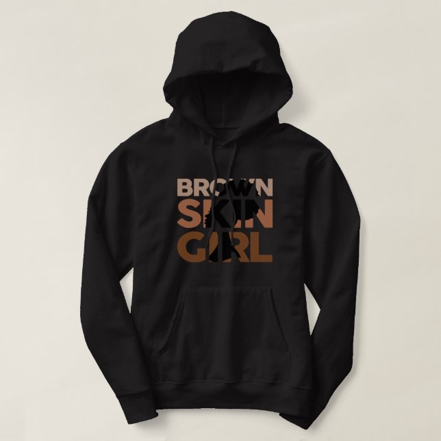 Black Melanin Queen Magic Brown Skin Girl Juneteen Hoodie (Design vorne)