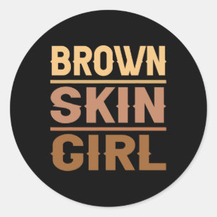 Black Melanin Queen Magic Brown Skin Girl Juneteen Runder Aufkleber