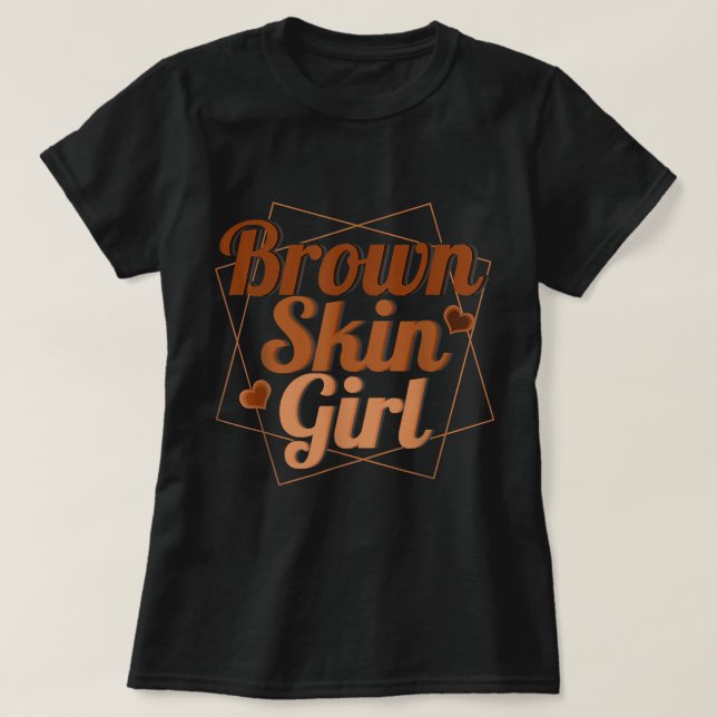 Black Melanin Queen Magic Brown Skin Girl Juneteen T-Shirt (Design vorne)