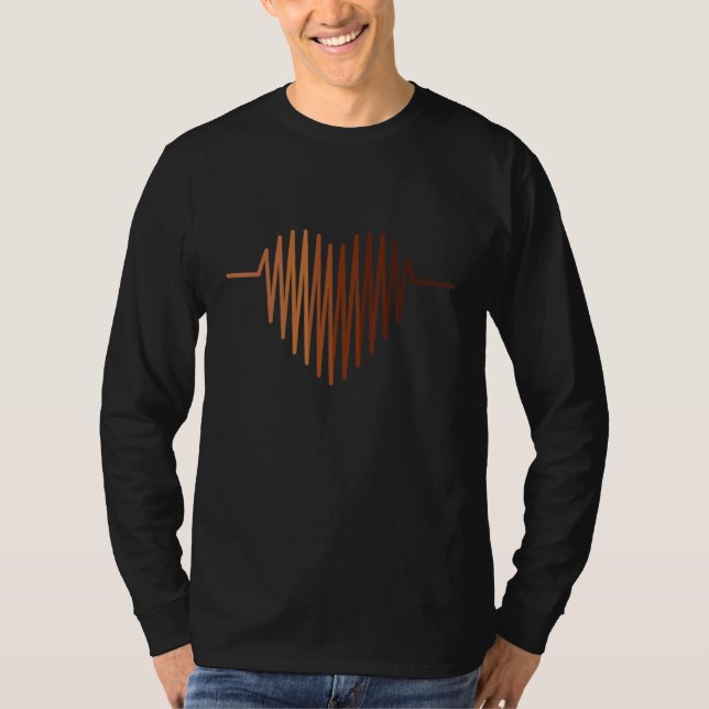 Black Melanin Skin Tone Herz Rate Black History P T-Shirt (Vorderseite)