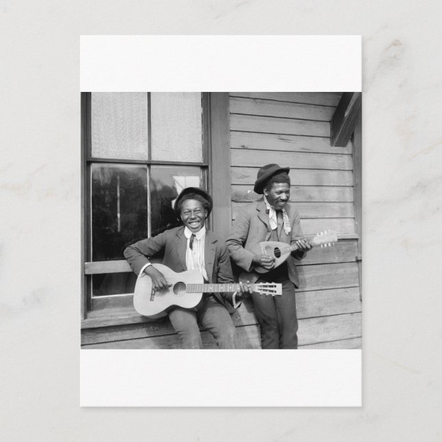 Black Men Playing Guitar, 1902 Postkarte (Vorderseite)