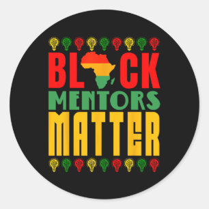 Black Mentors - Schwarze Geschichte Monat für Männ Runder Aufkleber