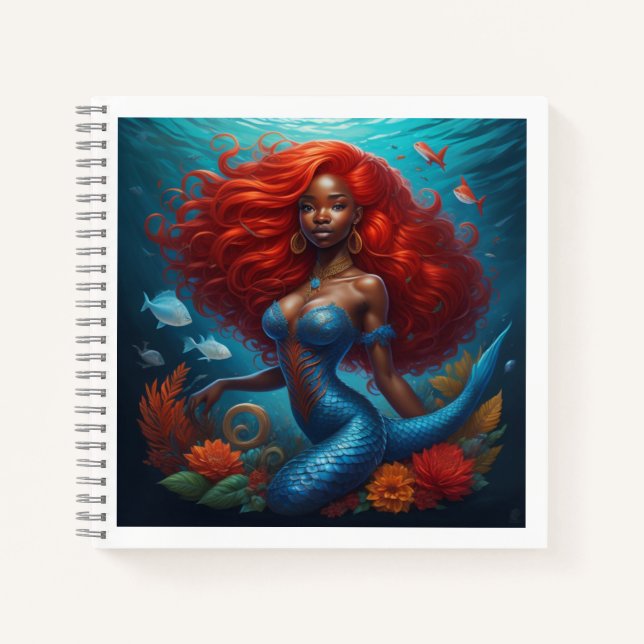 Black Mermaid Notizbuch (Vorderseite)
