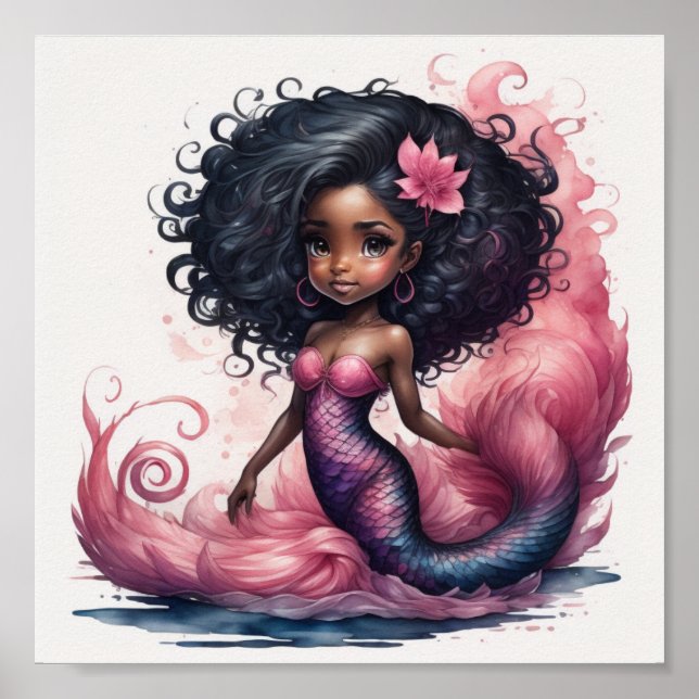 Black Mermaid Poster (Vorne)