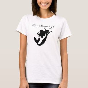 Black Mermaid Silhouette Thunder_Cove T-Shirt