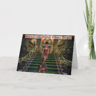Black Mermaid Weihnachtskarte Feiertagskarte