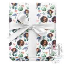 Black Mermaid Wrapping Paper