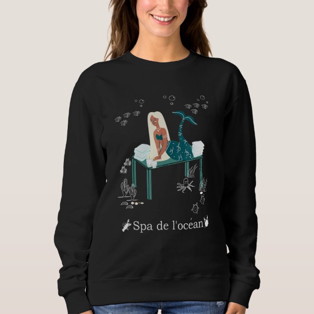 Black Mermaids Wellness-Center Massage Gesichtsöze Sweatshirt (Vorderseite)
