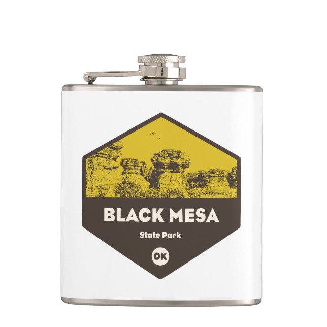 Black Mesa Staat Park Oklahoma Flachmann (Vorderseite)