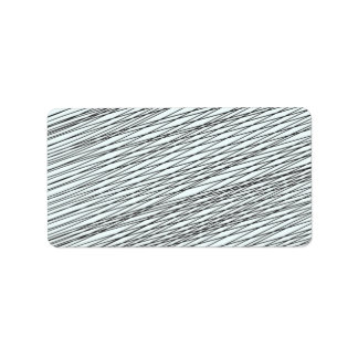 Black Messy Lines Special Adressaufkleber