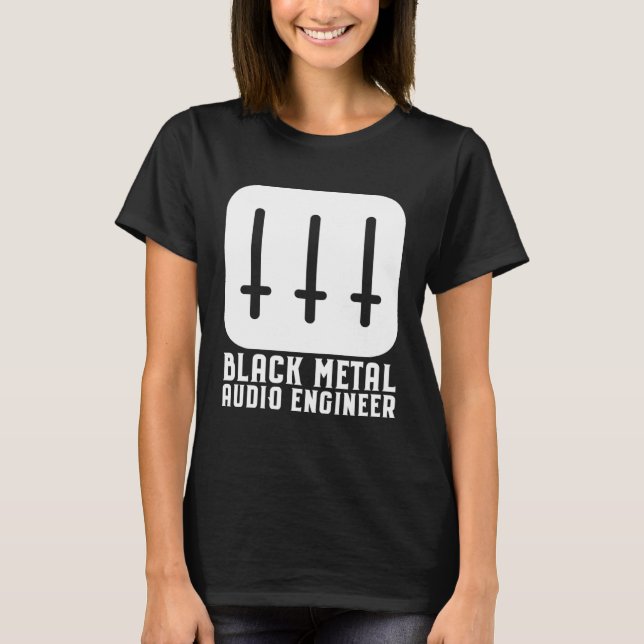 Black Metal Audio Engineer T-Shirt (Vorderseite)