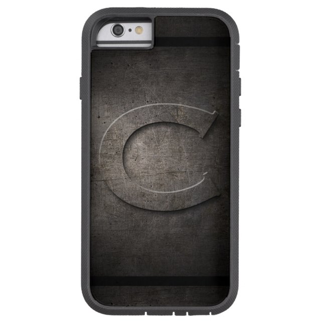 Black Metal C Monogram iPhone Case (Rückseite)