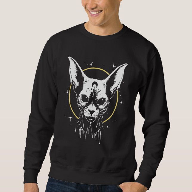 Black Metal Gothic Egirl Mall Goth Alt Clothing Sp Sweatshirt (Vorderseite)