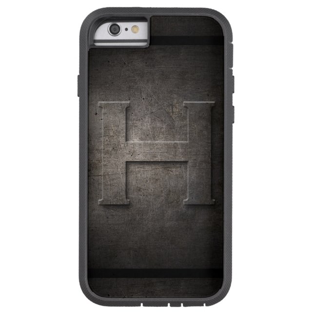 Black Metal H Monogram iPhone Case (Rückseite)