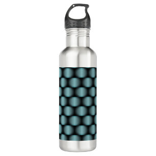 Black Metallic Abstrakt Basket Weave Eleganter Chi Edelstahlflasche