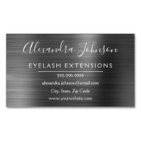 Black Metallic Foil Eyelash Extensions Beauty