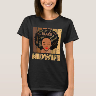 Black Midfrau Strong Afro American Women T-Shirt