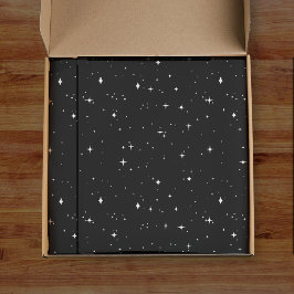 Black Midnight Night Sky Star Pattern Seidenpapier