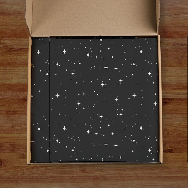 Black Midnight Night Sky Star Pattern Seidenpapier (Black Midnight Night Sky Star Pattern Tissue Paper
)