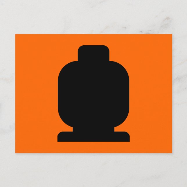 Black Minifig Kopf durch Anpassen von My Minifig Postkarte (Vorderseite)