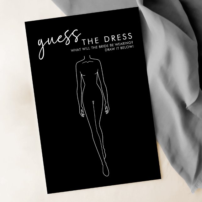 Black Minimal Brautparty schätzt das Dress Game (Von Creator hochgeladen)