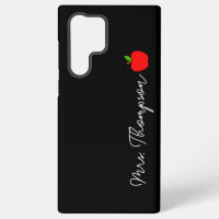 Black Minimal Individuelle Name Lehrer Red Apple G