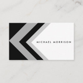 Black minimale Schar arrow geometric modern design Visitenkarte