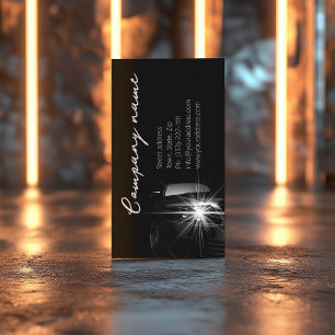 Black Minimalistisch Automotive Business Card Visitenkarte