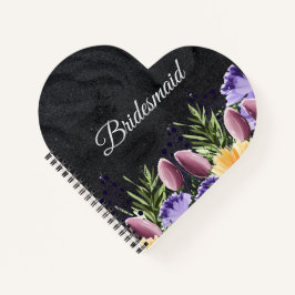 Black Minimalistisch Bridesmaid Wedding Gift Idee Notizbuch