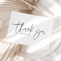 Black Minimalistisch Handwriting Script Vielen Dan