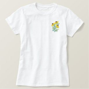 Black Mit Augen Susan Besticktes T-Shirt