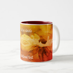 Black Mit Augen Susan Blume Personalisiert Zweifarbige Tasse