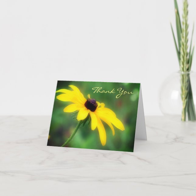 Black Mit Augen Susan Daisy Blume Dankeschön-Karte Dankeskarte (Vorderseite)