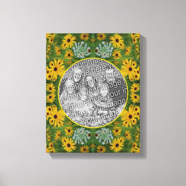 Black Mit Augen Susan Daisy Erstellen Sie Ihr eige Leinwanddruck (Vorderseite)
