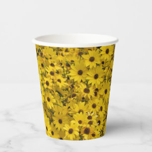 Black Mit Augen Susan Floral Paper Cup Pappbecher