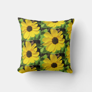 Black Mit Augen Susan Floral Pillow Kissen